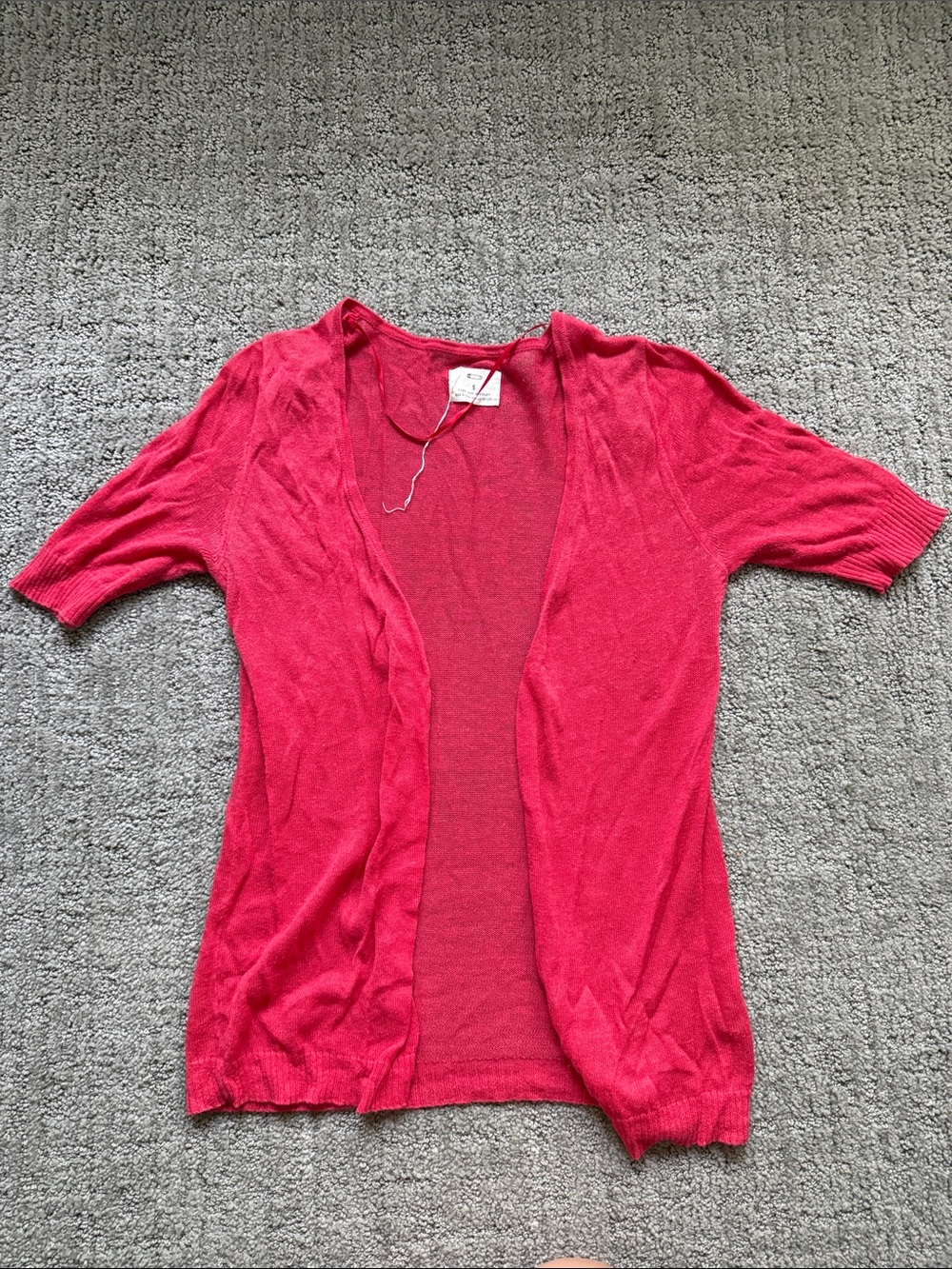 Pins & Needles Short Sleeve Open Cardigan - Bright Red